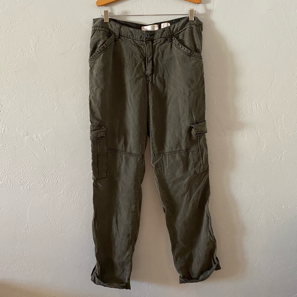 Anthro Olive Cargo Pants